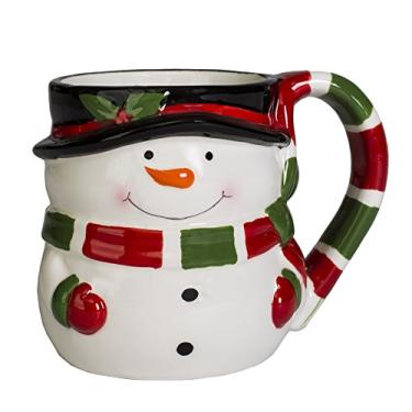 Imagem de Caneca de café de Natal boneco de neve com 305 ml de cerâmica Dolomite