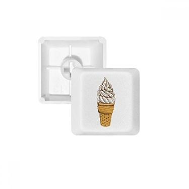 Imagem de Kit de atualização para jogos PBT com teclado mecânico em formato de cone de ovo de chocolate creme