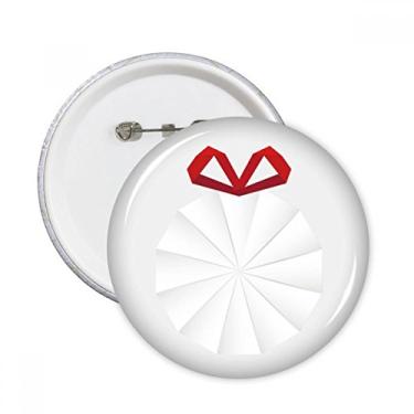 Imagem de Decoração abstrata branca origami alfinetes redondos emblema botão decoração acessório 5 peças