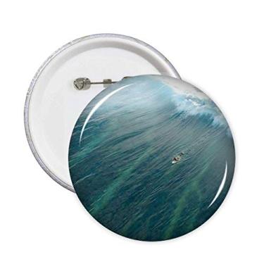 Imagem de Broche de imagem de oceano areia praia mar surfe onda de surfe broche botão emblema acessório decoração 5 peças