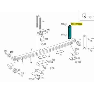Imagem de SUPORTE BRINCO JUMELO FEIXE MOLAS DIANTEIRO MB ATEGO 2730