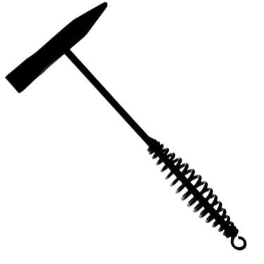 Imagem de Martelo Picadeira Para Solda Soldador Com Mola Aço Carbono 300g - Starfer