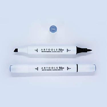 Imagem de Marca Texto Artools Pictom Pontas Broad e Brush Cinza CG05