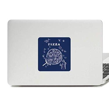 Imagem de Adesivo de vinil Paster Laptop com desenho de linha Pizza Italy Foods