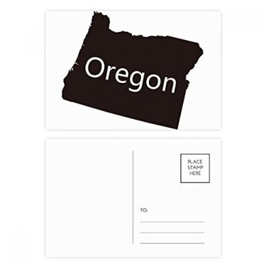 Imagem de Oregon Cartões postais de aniversário com mapa dos Estados Unidos da América