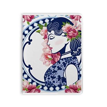 Imagem de Caderno de flores de cultura chinesa, capa de goma para diário