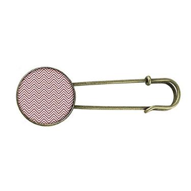 Imagem de Pingente de broche de metal retrô com estampa vermelha de Natal