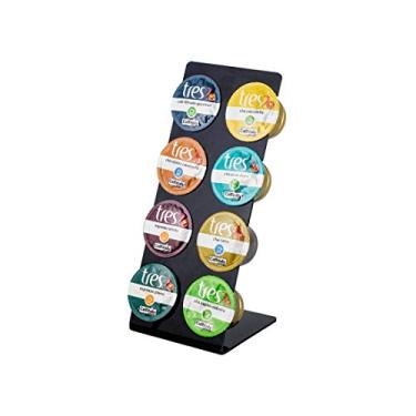 Imagem de Porta Cápsula Acrílico Três Corações Espinha Preto - 8 un.