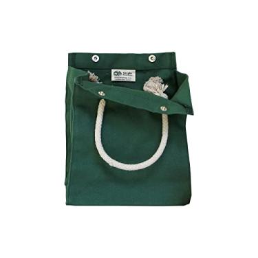 Imagem de Simple Ecology Lancheira de lona orgânica – Certificação GOTS, lavável, reutilizável, ecológica, sacola de almoço durável (saco 24,5 cm A × 17,5 L × 15 cm) – Verde