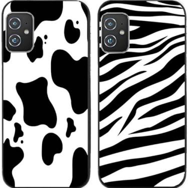 Imagem de 2 peças zebra leite bolinhas TPU gel silicone capa de telefone traseira para Asus Zenfone 8/9/10 (Asus Zenfone 8)