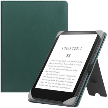 Imagem de HGWALP Capa universal para leitores digitais de 15 cm, capa de couro fólio com alça de mão compatível com todos os leitores paperwhite/Paperwhite/Kobo/Tolino/Pocketook/E-Book Reader - Mint