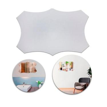 Imagem de Espelho Adesivo de Parede 30x40cm Banheiro Quarto Decoração - Tecnoser