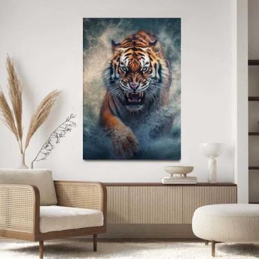 Imagem de Quadro Decorativo Para Sala Quarto  Hall Tela vertical Grande Abstrato