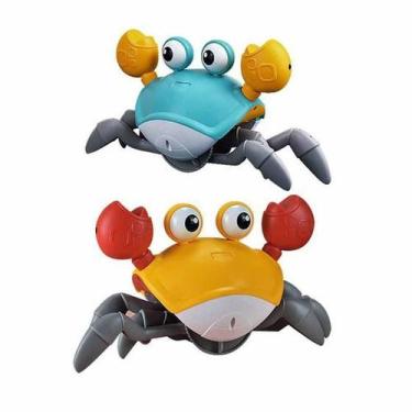 Imagem de Brinquedo Interativo Bebê Caranguejo Fujão Recarregável C/ Som Luz E M