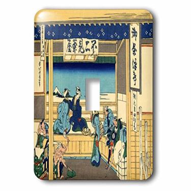 Imagem de 3dRose lsp_204004_1 Impressão de madeira Vintage Yoshida At Tokaido Interruptor de botão único pintura