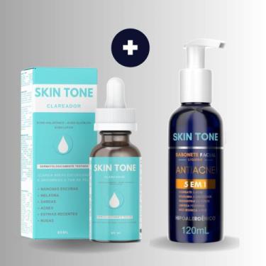 Imagem de Kit Skin tone Clareador + Sabonete facial 5 em 1 - SKIN TONE COSMÉTICO