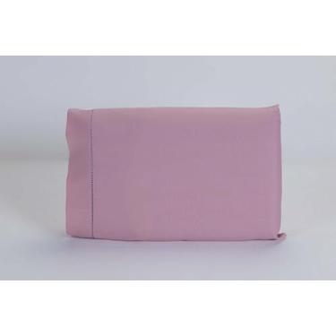Imagem de Kit 02 Fronhas 70x50cm Percal 100% Algodão 180 Fios Ponto Palito Rosé 