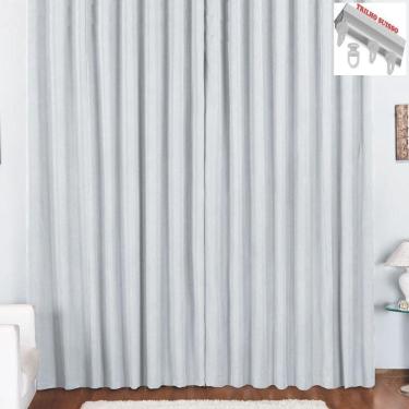 Imagem de Cortina Pryme 3 Metros Sala Quarto Em Oxford Para Trilho Suisso Branca