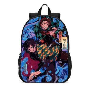 Imagem de Mochila Escolar Infanto Juvenil Anime Demon Slayer Tomioka E Tanjiro N