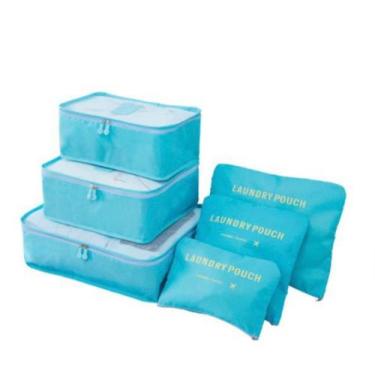 Imagem de KIT 6 Necessaire Organizador De Mala Bolsa de Viagem Travel Bag - Attu