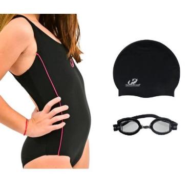 Imagem de Kit Maiô Xtra Life Infantil Óculos UV e Touca Natação GL01 Hammerhead,