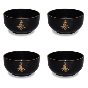 Imagem de Kit C/4 Tigela Japonesa Udonbati Médio Bowl Cozinha 14x7,5cm - AC