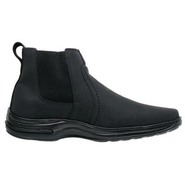 Imagem de Botina Conforto Bota Chelsea Elástico Masculino - Bootz, Preto, 39, Ma