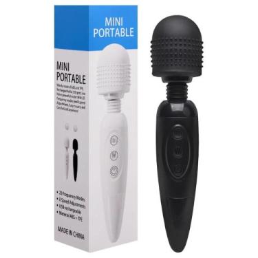 Imagem de Varinha Mágica Usb 8 Intensidades 10 Vibrações Vipmix, Preto