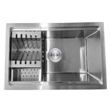 Imagem de Cuba Inox Support Sobrepor / Embutir 60x40 Canal Organizador