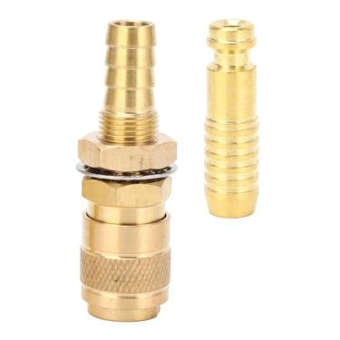 Imagem de Adaptador de Gás Refrigerado a água de Latão Conecta Eficientemente a Tocha de Soldagem para MIG TIG, Material de Latão Durável para Equipamentos Refrigerados a água (10mm)