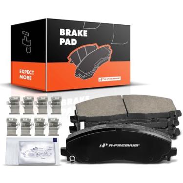 Imagem de A-Premium Conjunto de pastilhas de freio a disco de cerâmica frontal compatível com modelos selecionados Chrysler, Dodge, Jeep, Ram e Volkswagen - Grand Caravan, Town & Country, Journey, C/V, Routan,