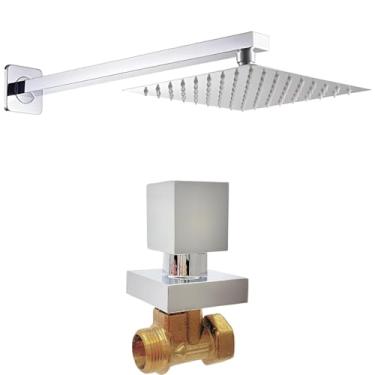 Imagem de Chuveiro Ducha Quadrado + Registro Pressão 1416 3/4 Cromado (Cromado)