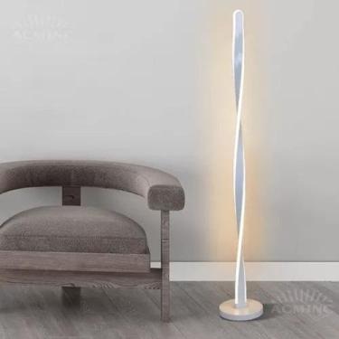 Imagem de Luminária de chão LED WBG Minimalista Espiral 3 em 1 - RIO LED, Branco