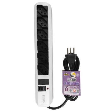 Imagem de Filtro de Linha 6 tomadas 1.2 Metros Ecostik