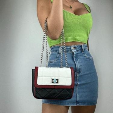 Imagem de Bolsa recuo em couro legítimo b.1067, Preto off