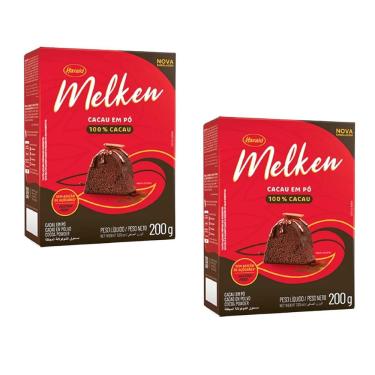 Imagem de Chocolate Em Pó Melken 100% Cacau 200G Harald- Kit 2 Un