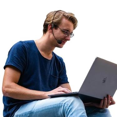 Imagem de HUACAM 2-Pack Kids’ Fake Headset Headphones with Microphone Prop ，Suitable for Costume Parties, Role Play & Dress-Up Black