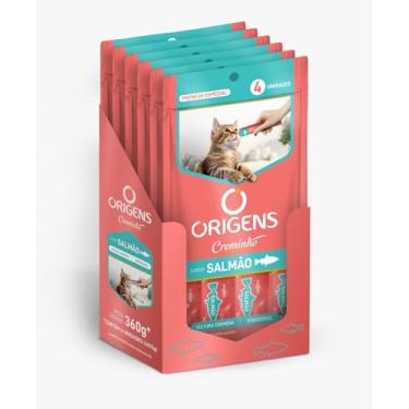 Imagem de Display Origens Creminho Salmão 24 tubos de 15g Petisco Cremoso Gatos