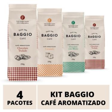 Imagem de Café Em Pó Baggio, 4 Pacotes, 1.000g, Chocolate Trufado, Menta e Caram