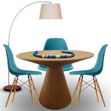 Imagem de Mesa De Jantar Eclipse Cone Redonda 110cm Em Freijo