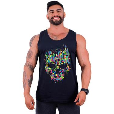 Imagem de Regata Clássica  MXD Conceito Caveira Abstrata Masculina-Masculino