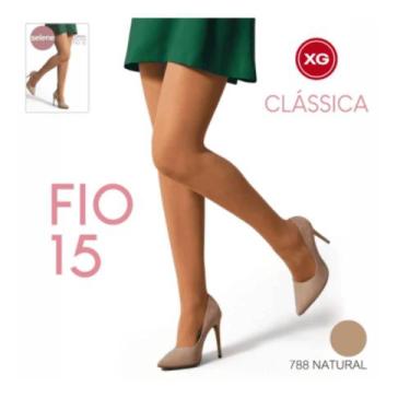 Imagem de Meia Calça Selene Fio 15 Tamanho Especial 9120.001, Natural, XG
