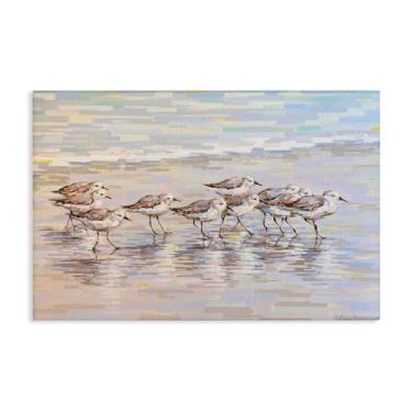 Imagem de Stupell Industries Follow Me Sandpiper Painting Canvas Wall Art Design por Linda Sperruzzi, 91 x 61 cm