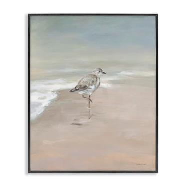 Imagem de Stupell Industries Sandpiper Nautical Shore Bird Black Framed Giclee Art Design por Danhui Nai, 16 x 20