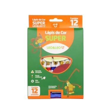 Imagem de Lapis 12 Cores Super Triangular com Apontador, Leonora, Multicor