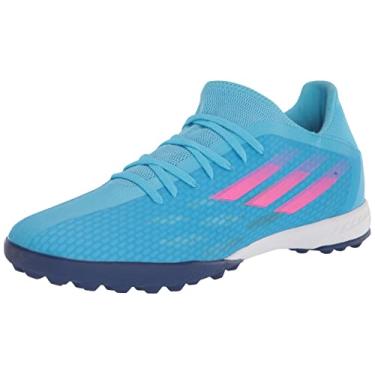 Imagem de adidas Tênis de futebol unissex adulto X Speedflow.3, Sky Rush/Team Shock Pink/Branco, 7.5