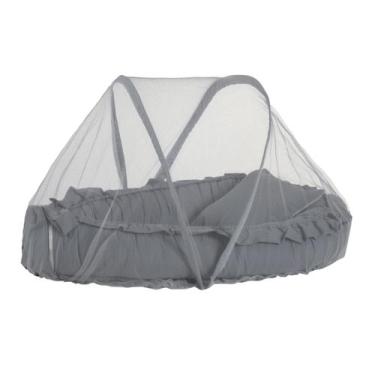 Imagem de Mosquiteiro De Ninho Redutor De Berço Bebê - Monzillo Baby Kids, Cinza