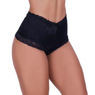 Imagem de Cinta de Algodão com Detalhe em Renda Calcinha Cós Alto Modeladora Kar