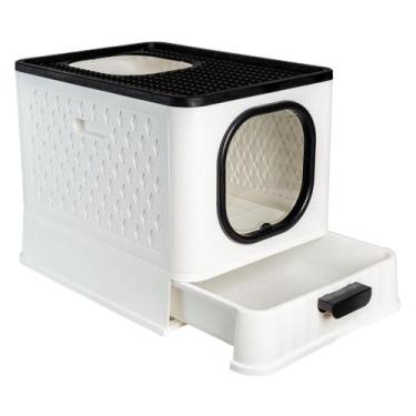 Imagem de Caixa de Areia Fechada Banheiro Premium com Bandeja Gatos - Jel Plast,