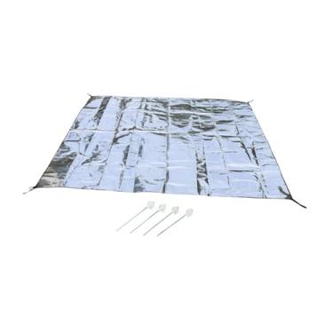 Imagem de UGPLM Almofada de folha de alumínio dupla face, tapete isolante de folha, tapete de chão, resistente, dobrável, à prova d'água, colchonete para, 180x200cm